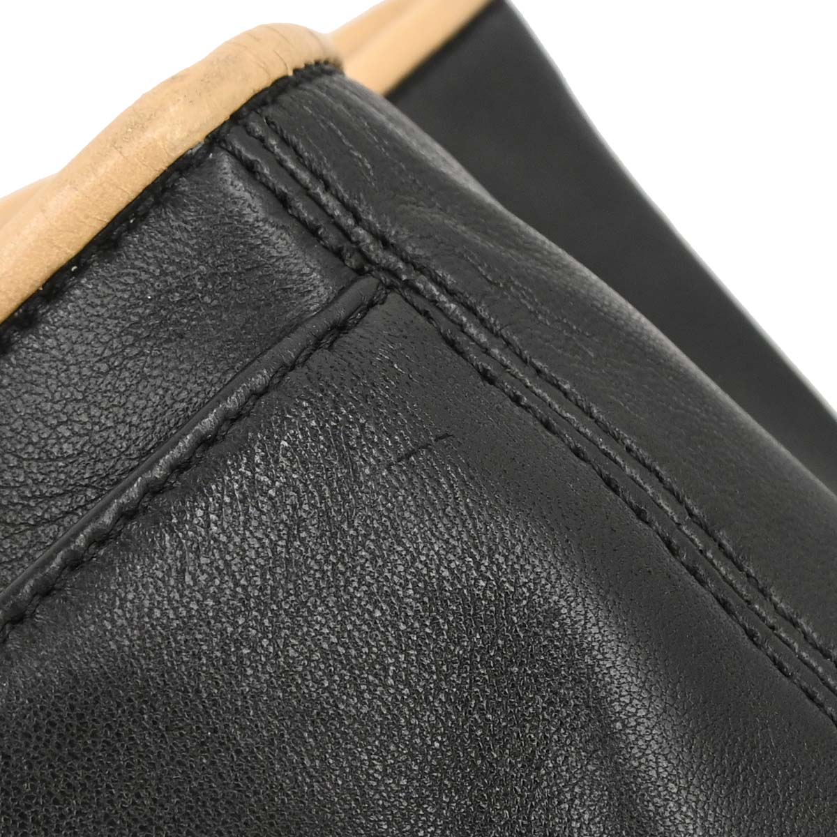 Chanel 2008-2009 Black Beige Lambskin Executive Cerf Tote Bag