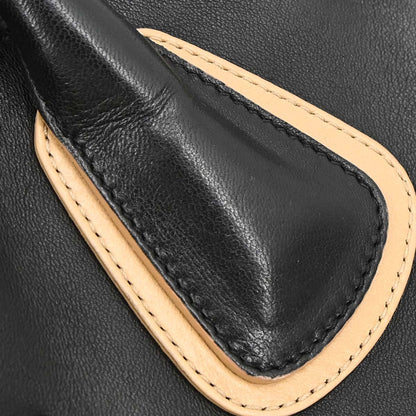 Chanel 2008-2009 Black Beige Lambskin Executive Cerf Tote Bag