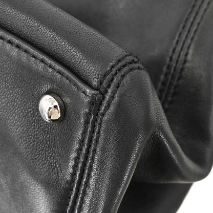 Chanel 2008-2009 Black Beige Lambskin Executive Cerf Tote Bag