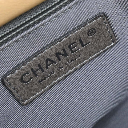 Chanel 2008-2009 Black Beige Lambskin Executive Cerf Tote Bag