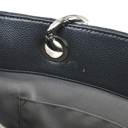 Chanel 2013-2014 Gray Caviar Skin Grand Shopping Tote GST Chain Handbag