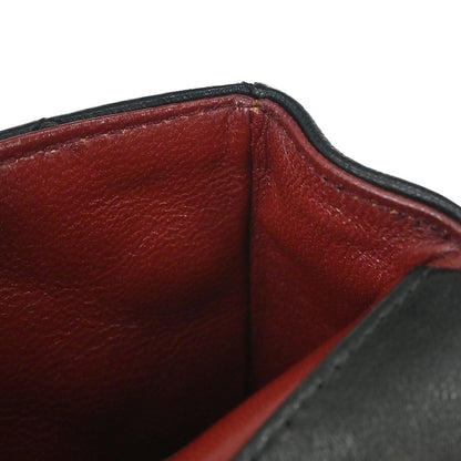 Chanel 1989-1991 Black Lambskin Straight Flap Shoulder Bag