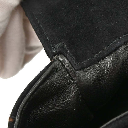 Chanel Black Suede Choco Bar Shoulder Bag