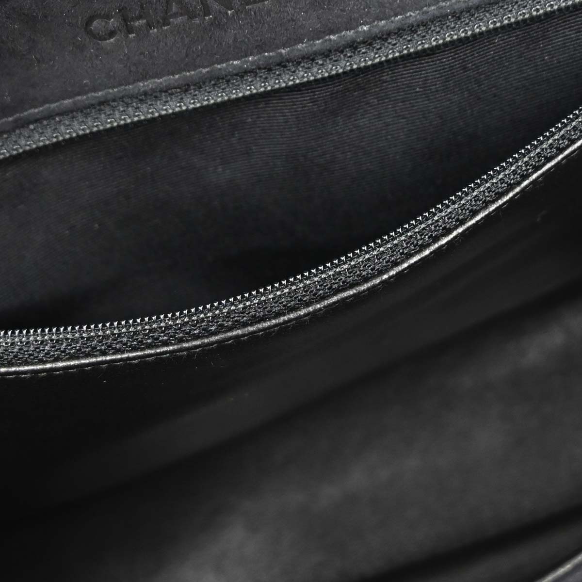 Chanel Black Suede Choco Bar Shoulder Bag