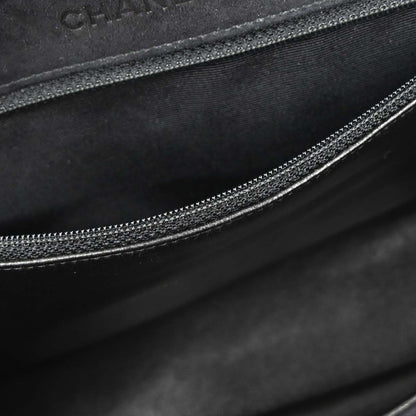 Chanel Black Suede Choco Bar Shoulder Bag