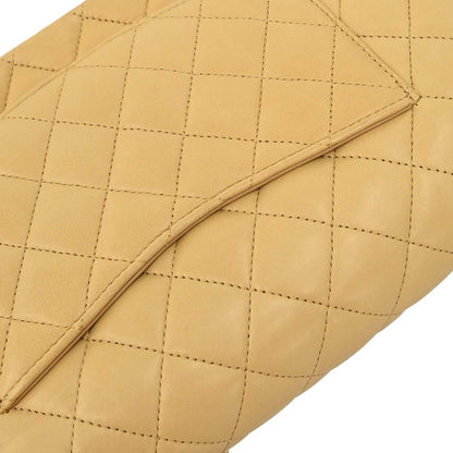 Chanel Beige Lambskin Medium Classic Double Flap Bag