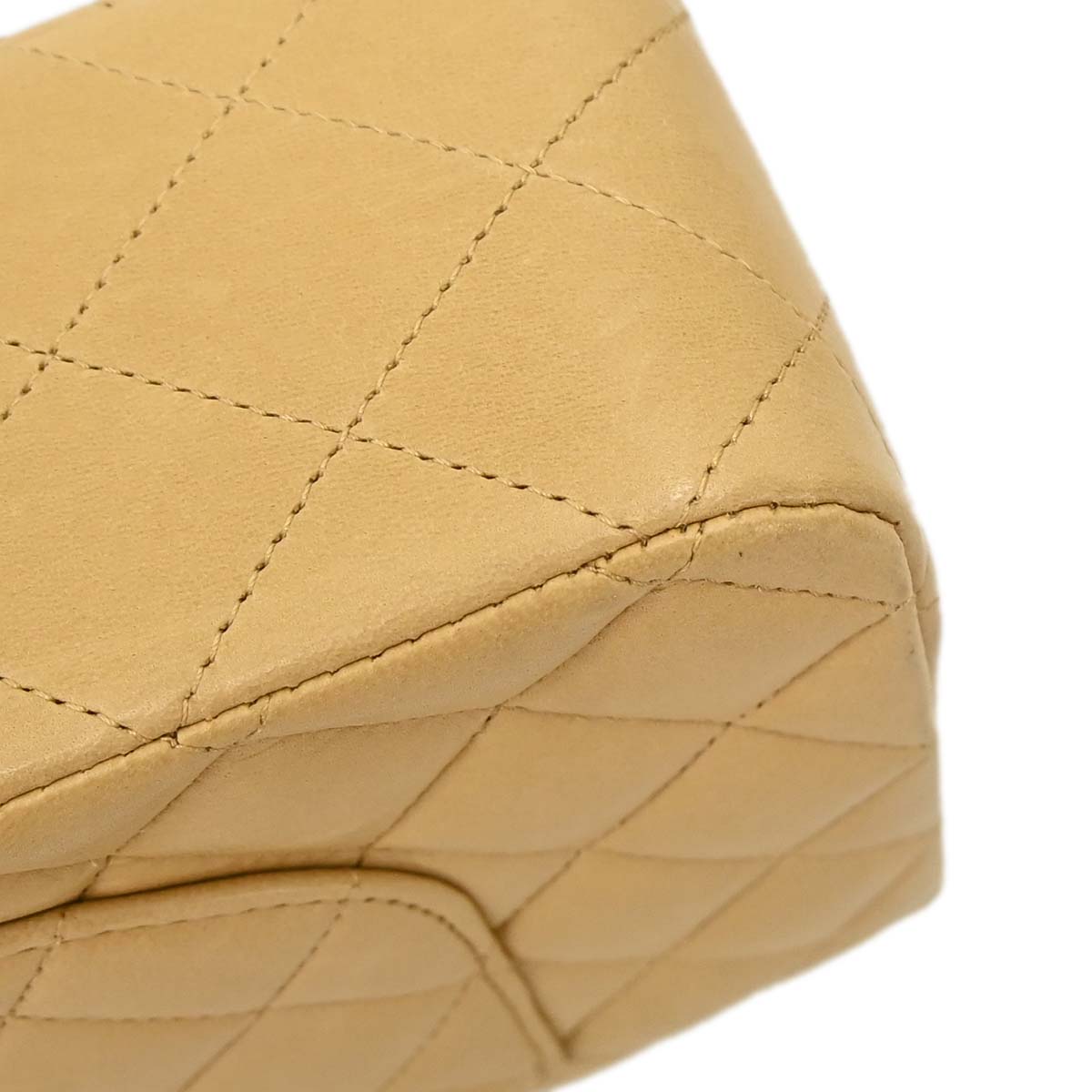 Chanel Beige Lambskin Medium Classic Double Flap Bag