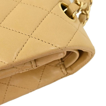 Chanel Beige Lambskin Medium Classic Double Flap Bag