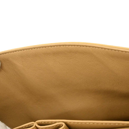 Chanel Beige Lambskin Medium Classic Double Flap Bag
