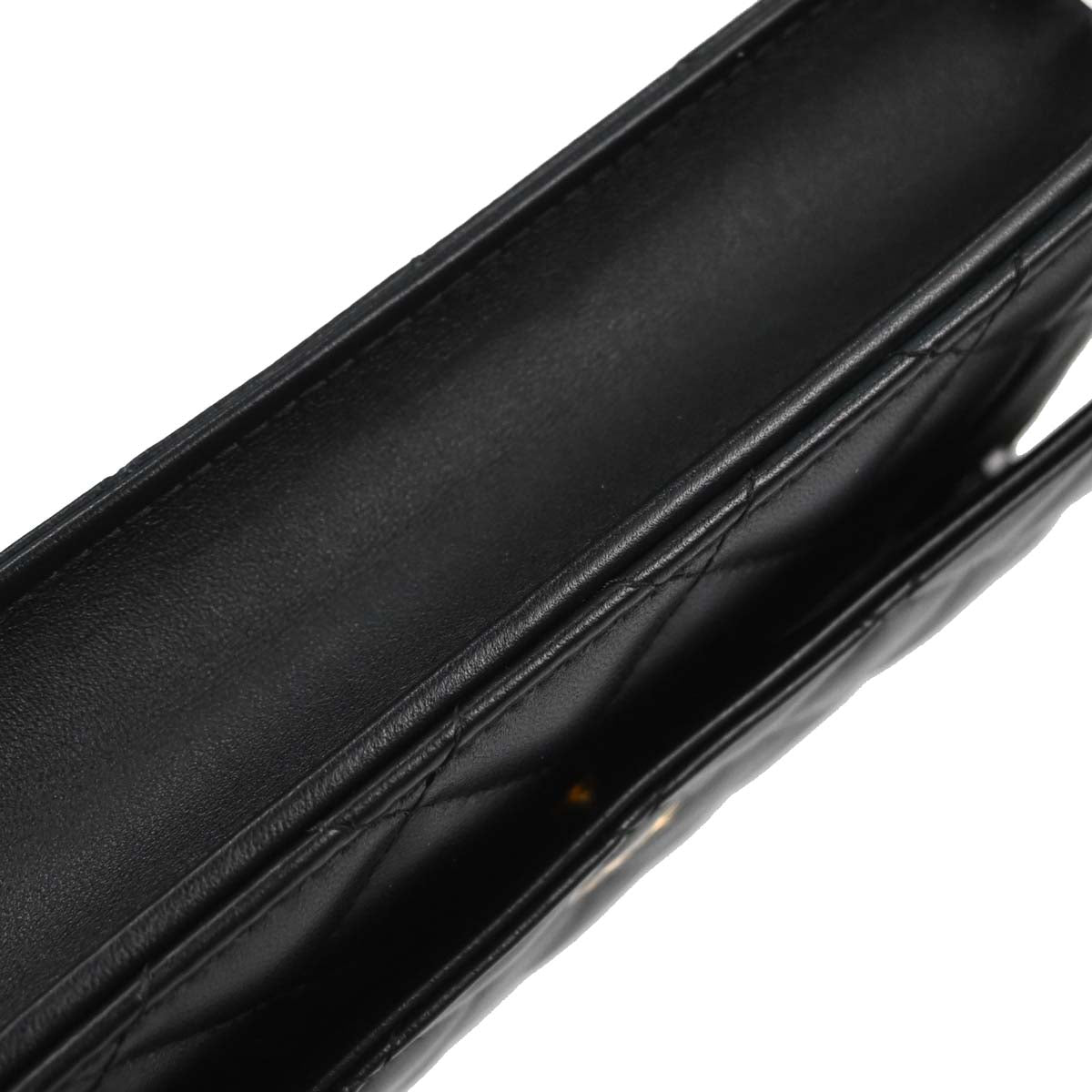 Chanel Black Lambskin Classic WOC Wallet on Chain Bag
