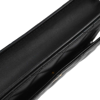 Chanel Black Lambskin Classic WOC Wallet on Chain Bag