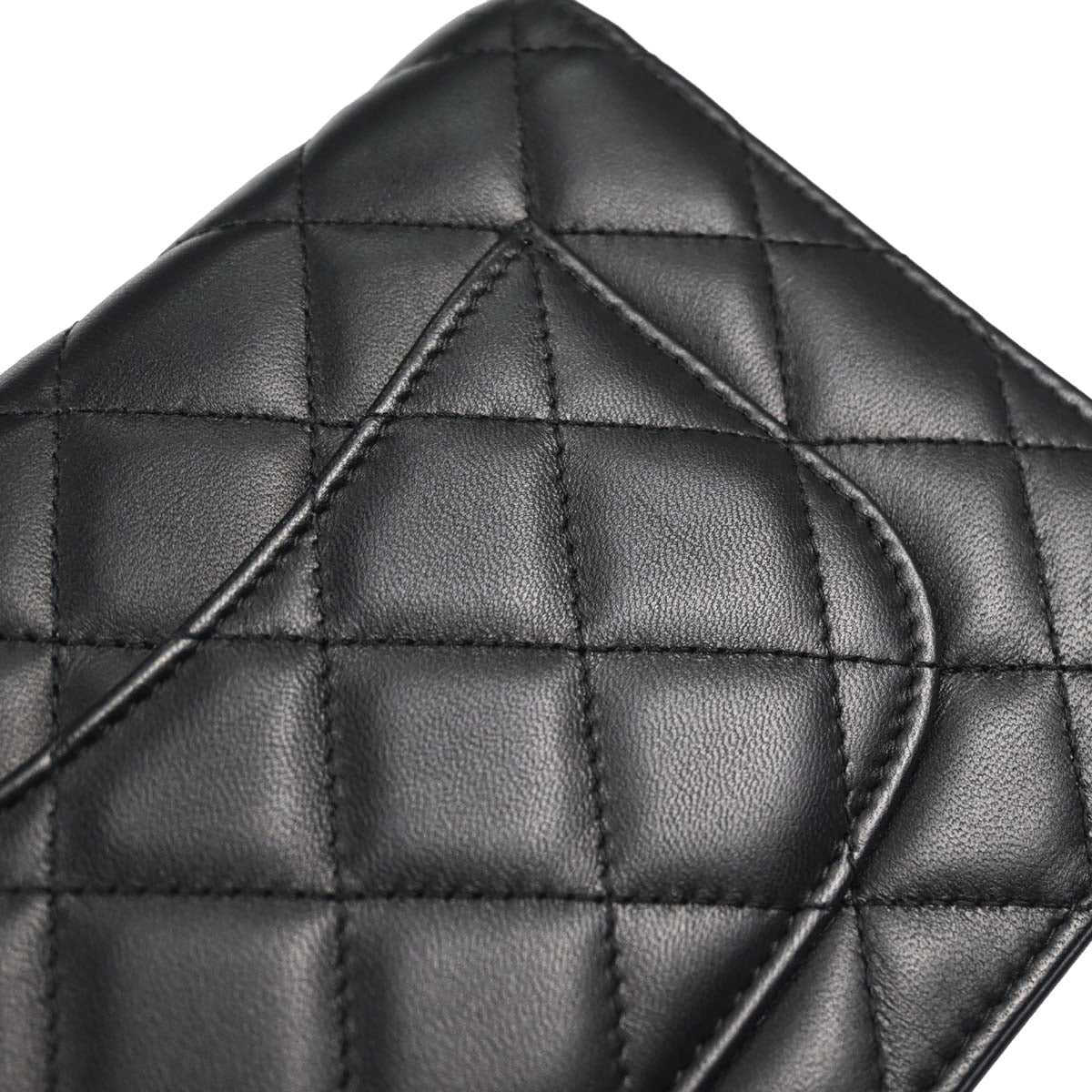 Chanel Black Lambskin Classic WOC Wallet on Chain Bag