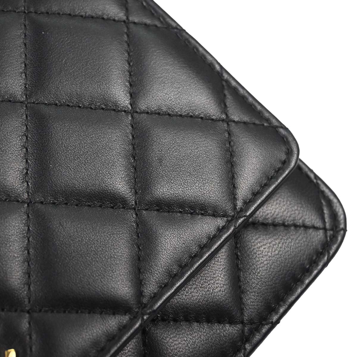 Chanel Black Lambskin Classic WOC Wallet on Chain Bag
