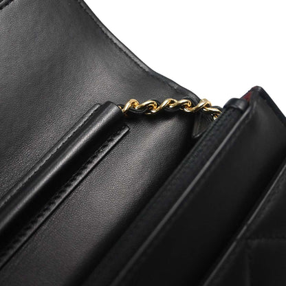 Chanel Black Lambskin Classic WOC Wallet on Chain Bag