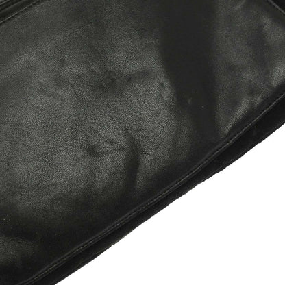 Chanel Black Suede Mademoiselle Lock Shoulder Bag