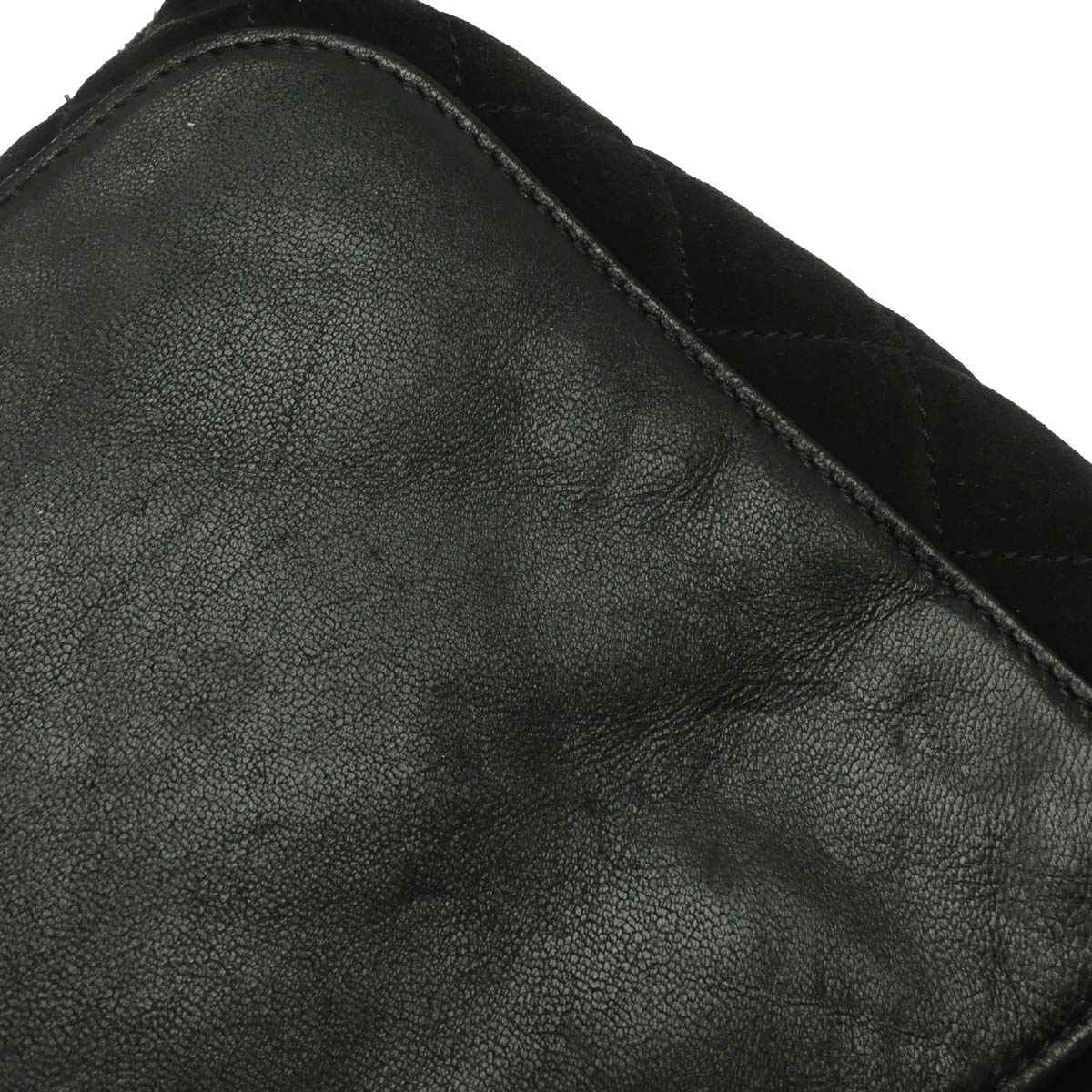 Chanel Black Suede Mademoiselle Lock Shoulder Bag