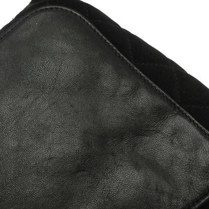 Chanel Black Suede Mademoiselle Lock Shoulder Bag