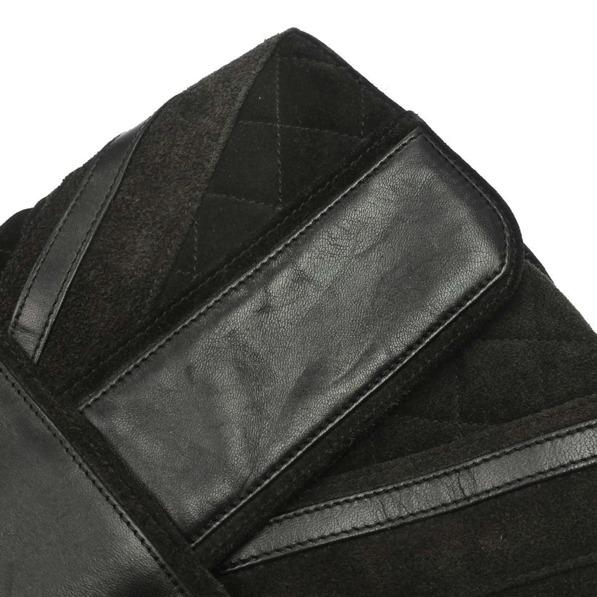 Chanel Black Suede Mademoiselle Lock Shoulder Bag