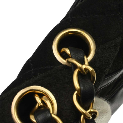 Chanel Black Suede Mademoiselle Lock Shoulder Bag