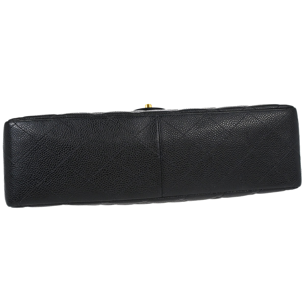 Chanel Black Caviar Skin Jumbo Classic Flap Shoulder Bag