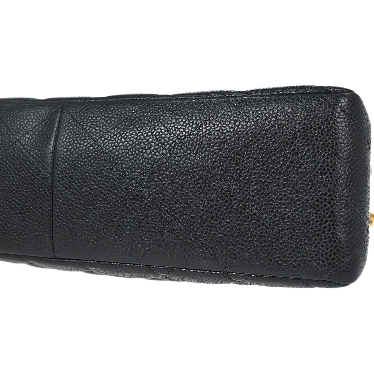 Chanel Black Caviar Skin Jumbo Classic Flap Shoulder Bag