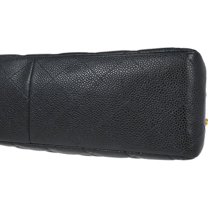 Chanel Black Caviar Skin Jumbo Classic Flap Shoulder Bag