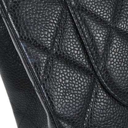 Chanel Black Caviar Skin Jumbo Classic Flap Shoulder Bag