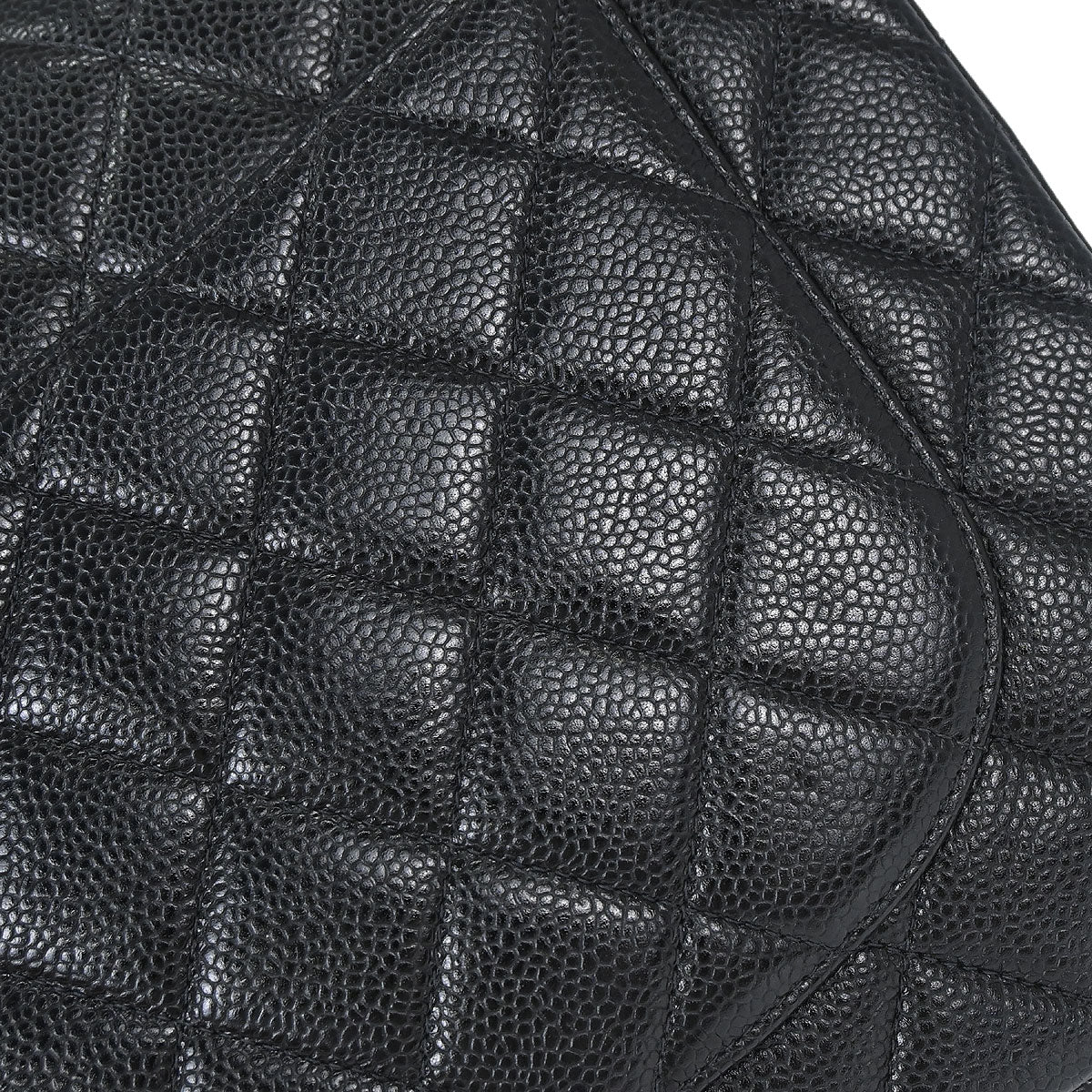 Chanel Black Caviar Skin Jumbo Classic Flap Shoulder Bag