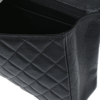 Chanel Black Caviar Skin Jumbo Classic Flap Shoulder Bag