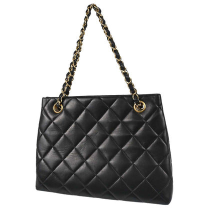Chanel 1997-1999 Black Lambskin Tote Handbag