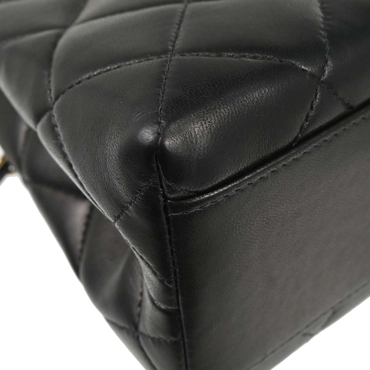 Chanel 1997-1999 Black Lambskin Tote Handbag