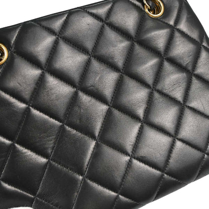 Chanel 1997-1999 Black Lambskin Tote Handbag