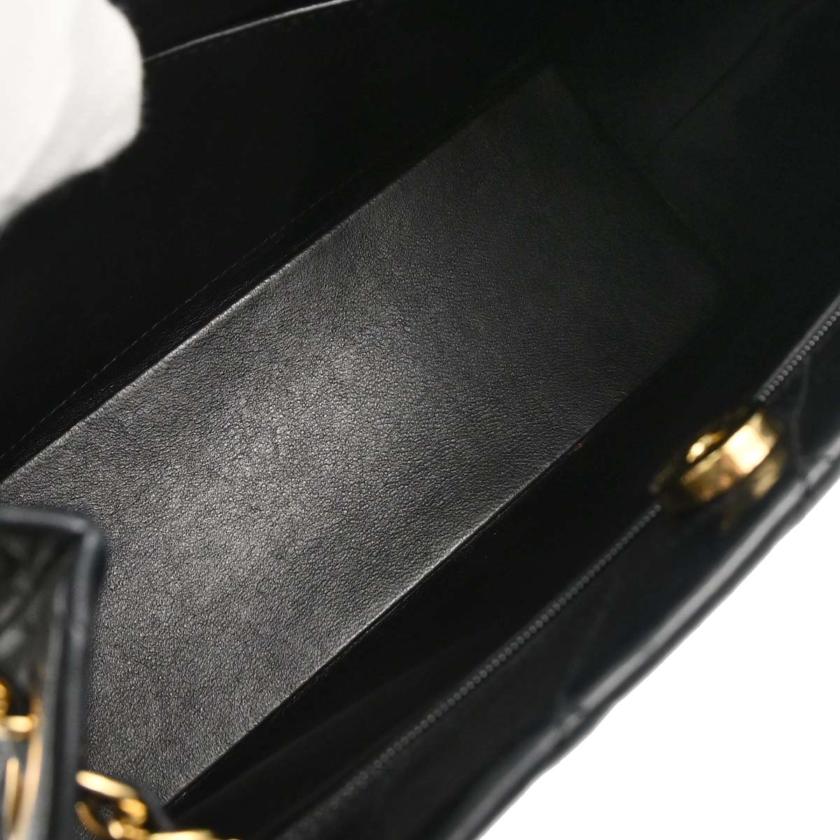 Chanel 1997-1999 Black Lambskin Tote Handbag
