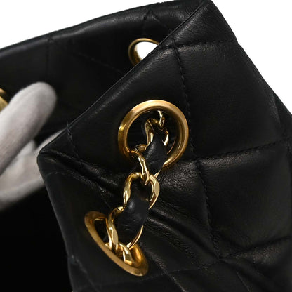 Chanel 1997-1999 Black Lambskin Tote Handbag
