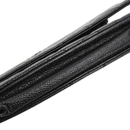 Chanel 2018 Black Caviar Skin Classic WOC Wallet on Chain Bag