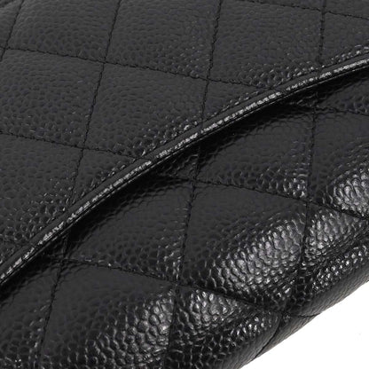 Chanel 2018 Black Caviar Skin Classic WOC Wallet on Chain Bag