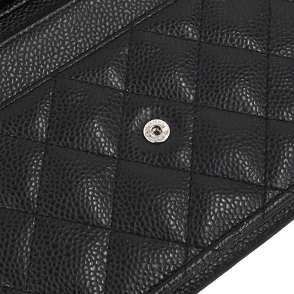 Chanel 2018 Black Caviar Skin Classic WOC Wallet on Chain Bag