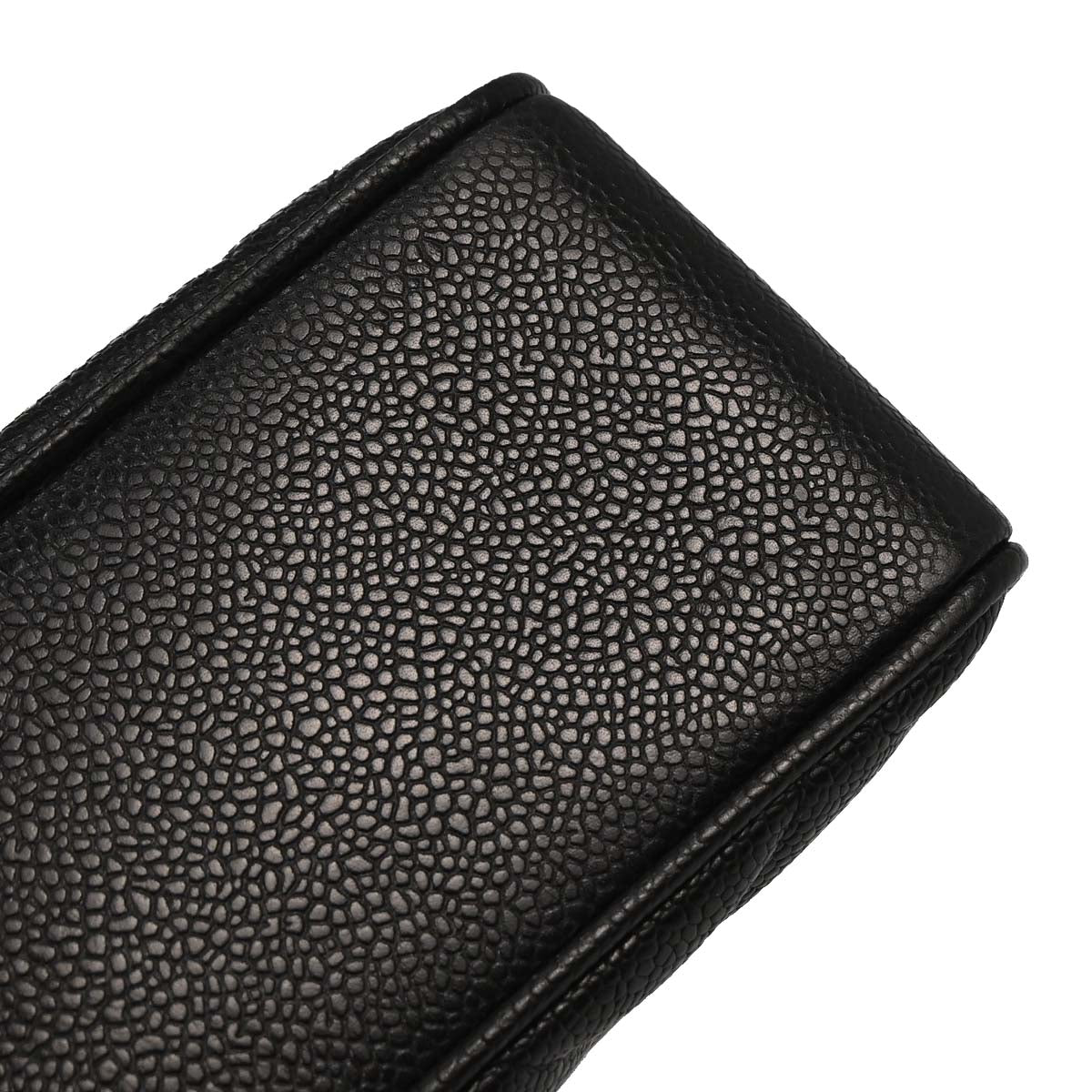 Chanel 1994-1996 Black Caviar Skin Shoulder Tote Bag