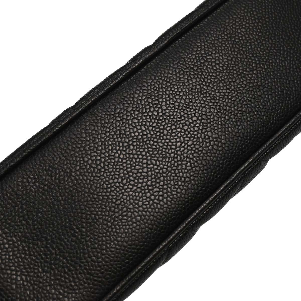 Chanel 1994-1996 Black Caviar Skin Shoulder Tote Bag
