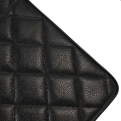 Chanel 1994-1996 Black Caviar Skin Shoulder Tote Bag