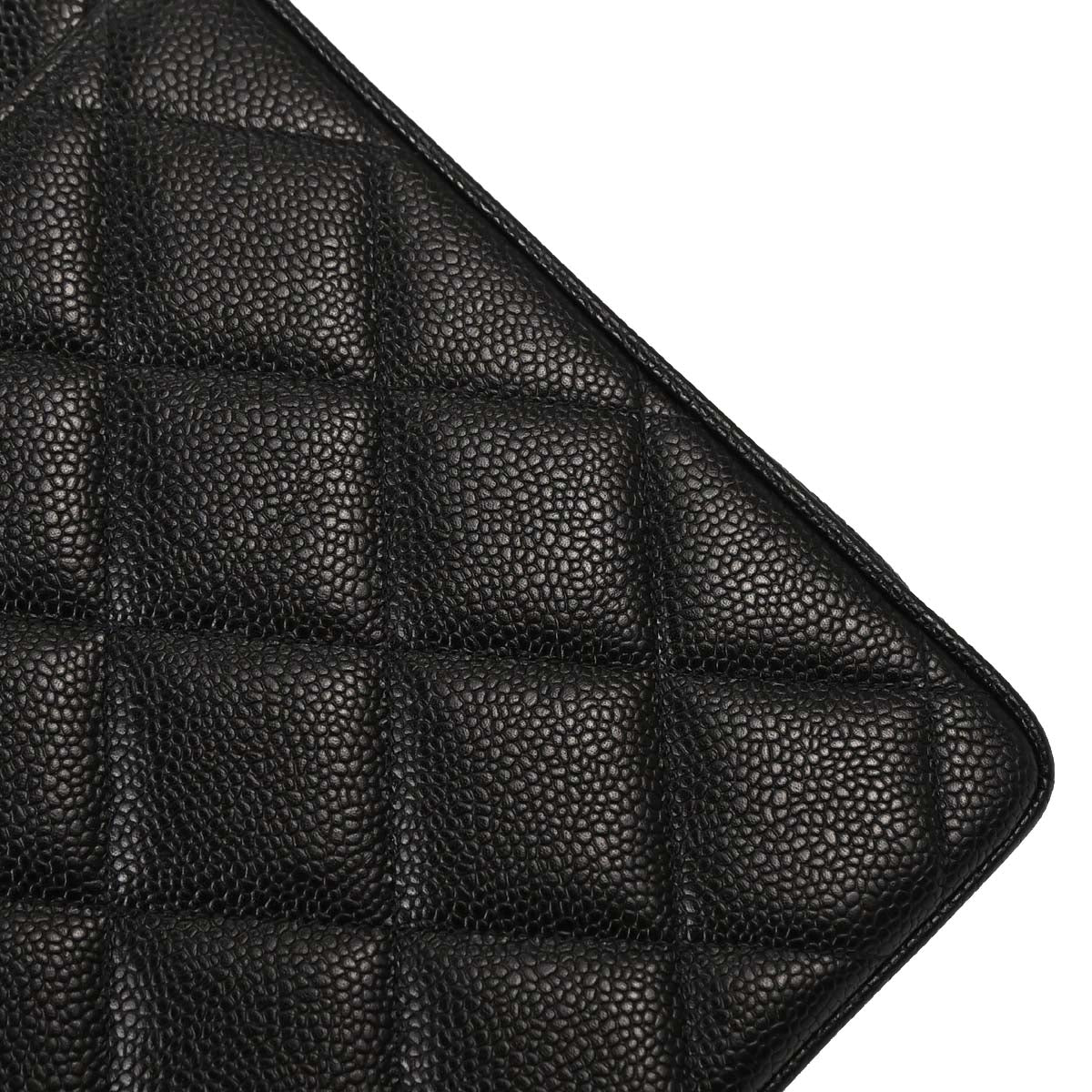 Chanel 1994-1996 Black Caviar Skin Shoulder Tote Bag