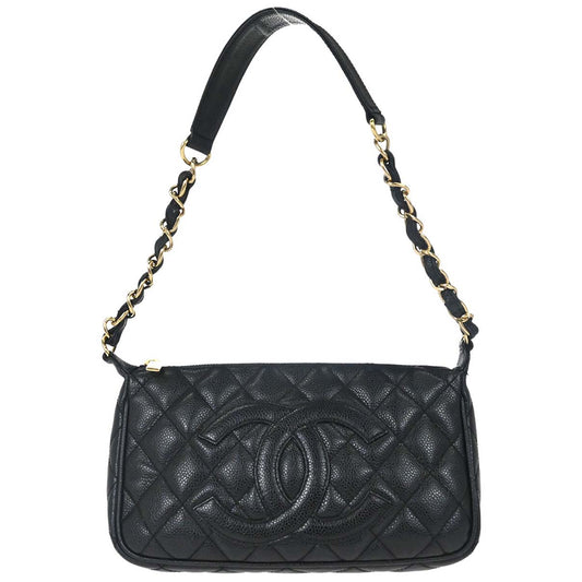 Chanel Black Caviar Skin Handbag