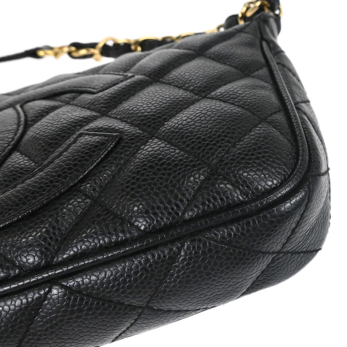 Chanel Black Caviar Skin Handbag