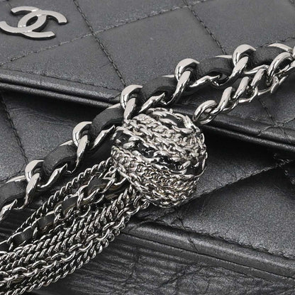 Chanel Gray Lambskin Classic WOC Wallet on Chain Bag