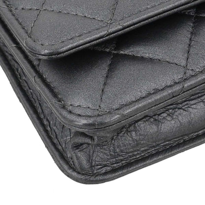 Chanel Gray Lambskin Classic WOC Wallet on Chain Bag