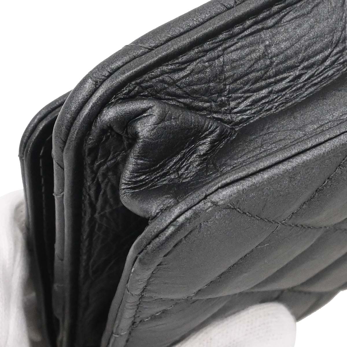 Chanel Gray Lambskin Classic WOC Wallet on Chain Bag