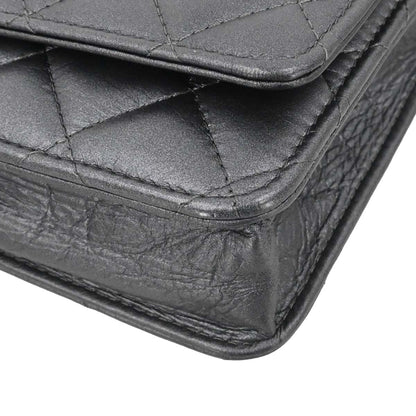Chanel Gray Lambskin Classic WOC Wallet on Chain Bag