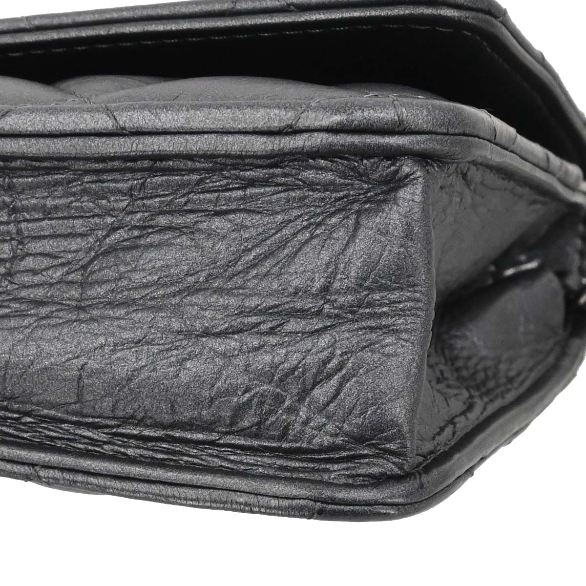 Chanel Gray Lambskin Classic WOC Wallet on Chain Bag
