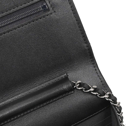 Chanel Gray Lambskin Classic WOC Wallet on Chain Bag