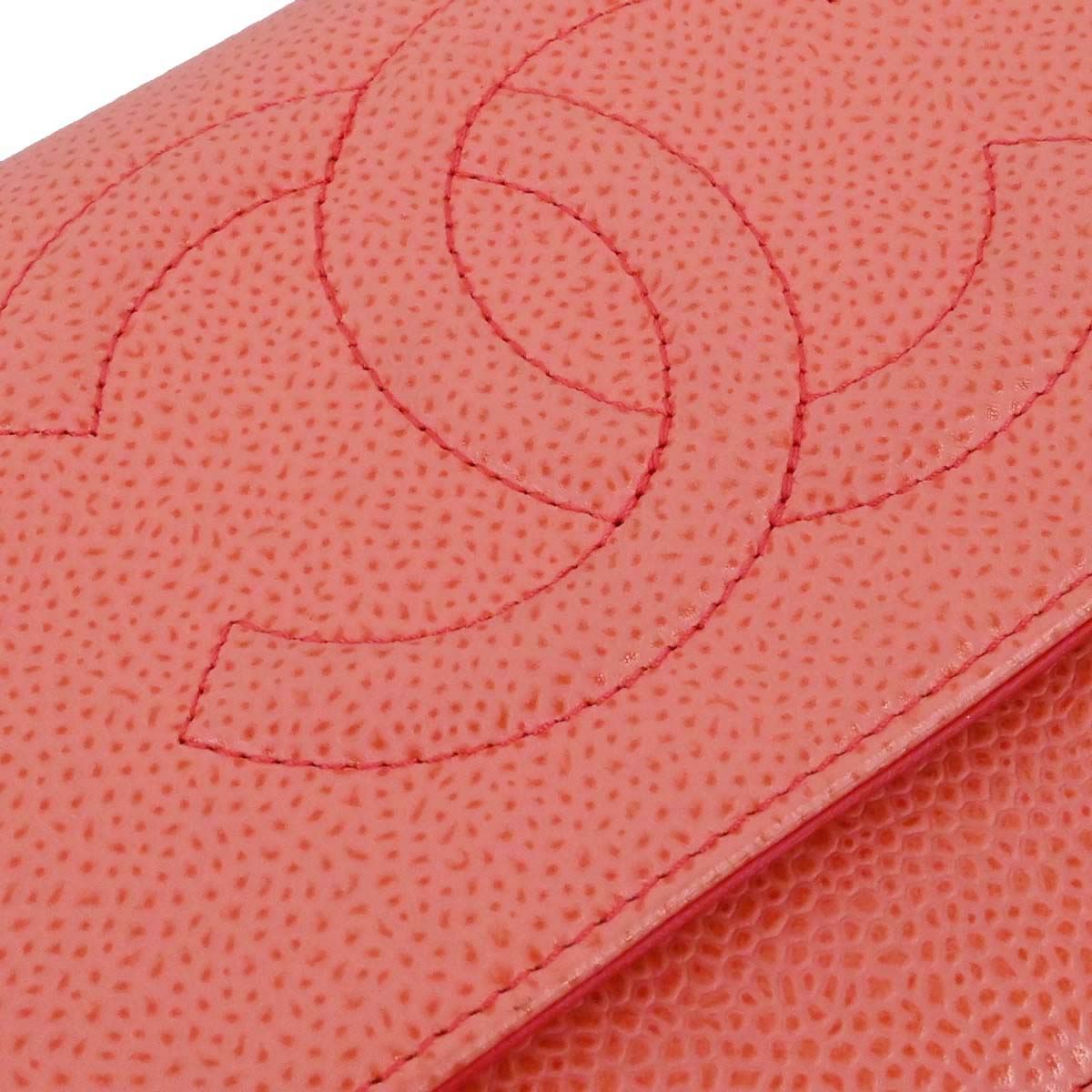 Chanel Pink Caviar Skin Timeless WOC Wallet on Chain Shoulder Bag